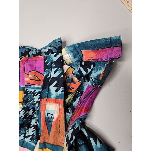 1980's Abstract Vintage The Limited Matching Outfit Skirt Button Down Shirt Bold - Picture 11 of 16